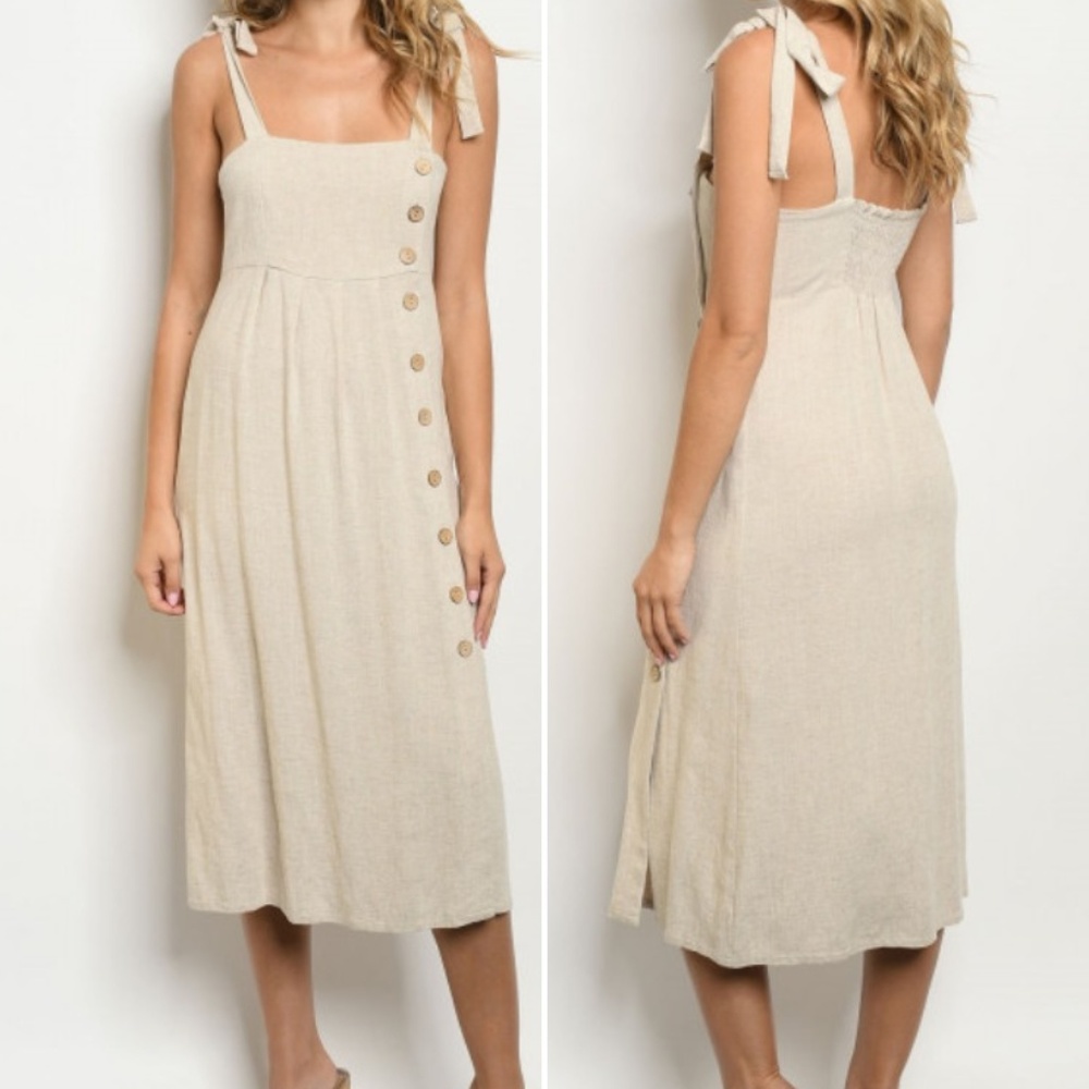 #33 OATMEAL MIDI DRESS